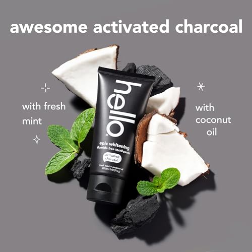 hello Epic Whitening Activated Charcoal Toothpaste, 4 oz - Product Imagery