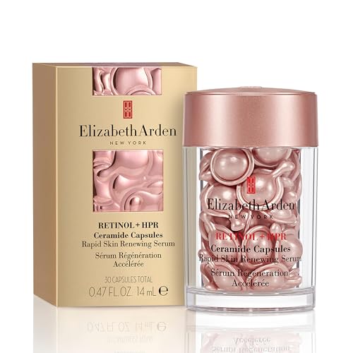 Elizabeth Arden Retinol + HPR Ceramide Rapid Skin Renewing Anti-Aging Face Serum Capsules, Fine Lines & Wrinkles Treatme