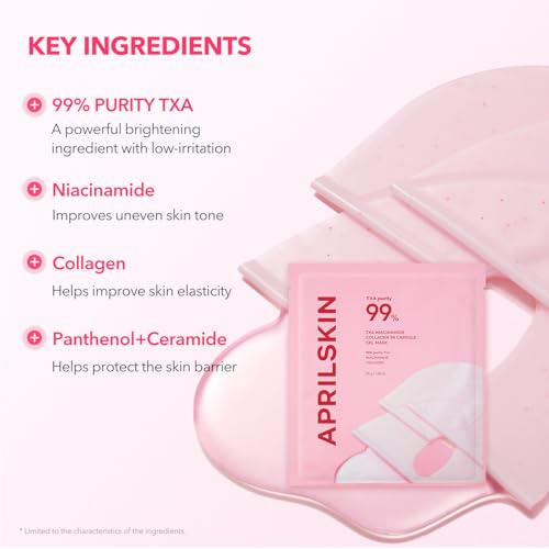 APRILSKIN TXA Pink Capsule Gel Mask 4EA - Product Imagery