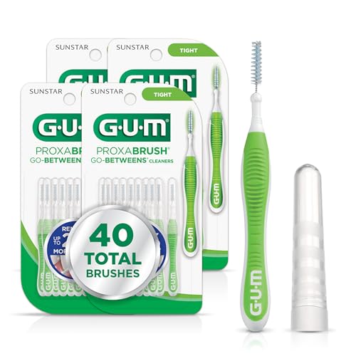 GUM Proxabrush Go-Betweens Tight Interdental Brushes, 10 Count - Product Imagery