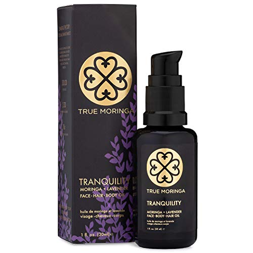 True Moringa Oil for Face, Body & Hair - 100% Pure Cold-Pressed Oil - Unrefined, Anti-aging, Reduce Wrinkles, Brightenin