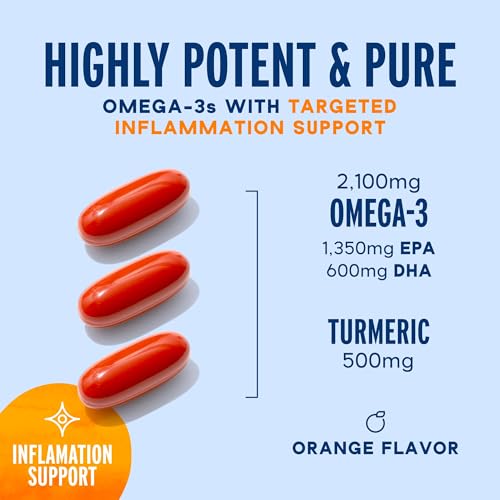 Oceanblue Omega-3 2100 with Turmeric - 60 Softgels (30 Servings) - Product Imagery
