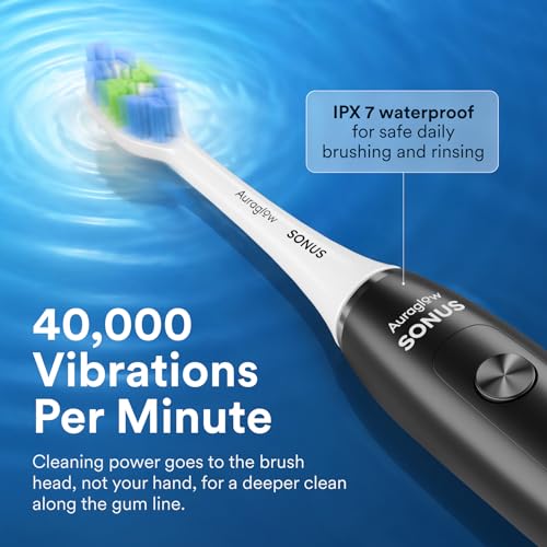 AURAGLOW Electric Toothbrush for Adults, Strong Sonic - Product Imagery