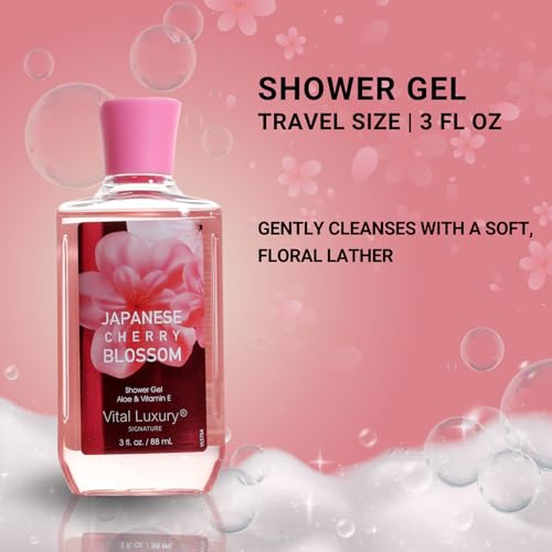Gift Set for Women – 4PC Japanese Cherry Blossom Luxury Spa Kit - Product Imagery