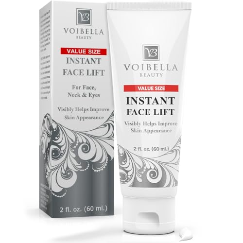 VOIBELLA BEAUTY Instant Face Lift Cream 2 oz - Eye, Neck, Face Tightening, Lifting – Unscented, 2 Ounce (Pack of 1)
