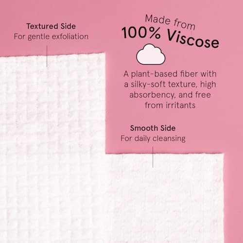grace & stella Face Towels Disposable XL- Travel Essentials (60 - Product Imagery