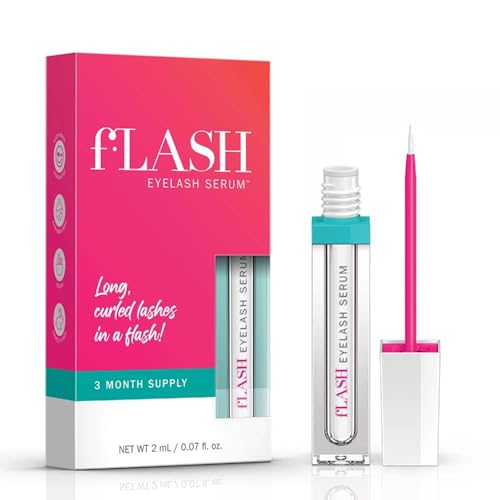 FLASHSERUM fLASH Eyelash Serum for Longer-Looking Natural Lashes - Enhances & Strengthens, Safe & Effective Formula for 