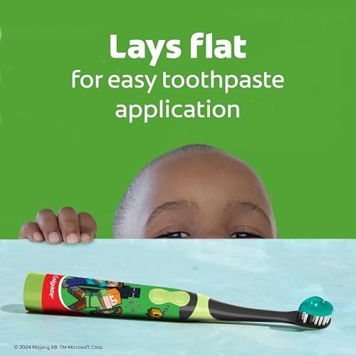 Colgate Kids Battery Powered Minecraft Toothbrush, Extra Soft - Product Imagery