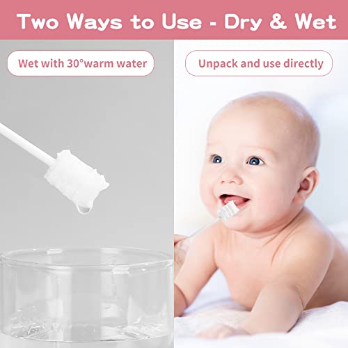 60Pcs Baby Tongue Cleaner Baby Toothbrush Disposable Oral Cleaner - Product Imagery