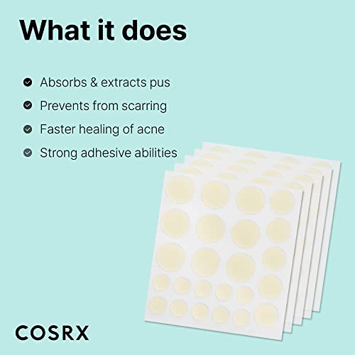 COSRX Acne Pimple Patches Absorbing Hydrocolloid Spot, 3 Size - Product Imagery
