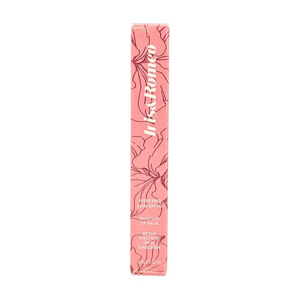 IRIS&ROMEO Weekend Skin Moisture Lip Balm SPF30 – packaging and label