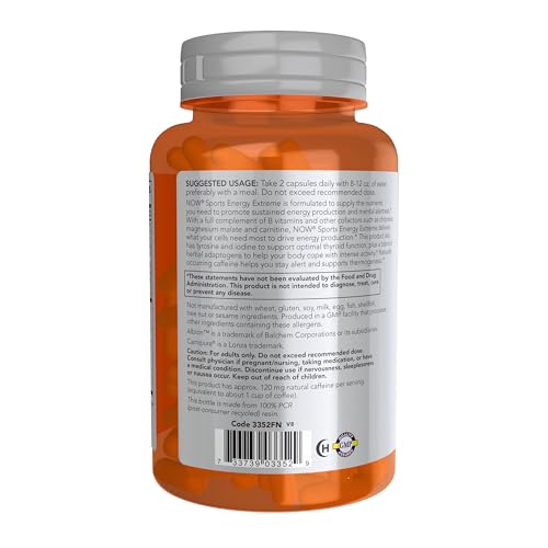 NOW Foods Sports Nutrition, Sports Energy Extreme with B - Product Imagery