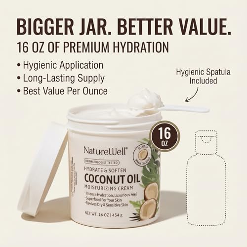 NATURE WELL Coconut Oil Moisturizing Cream for Dry Skin – Deep - Product Imagery