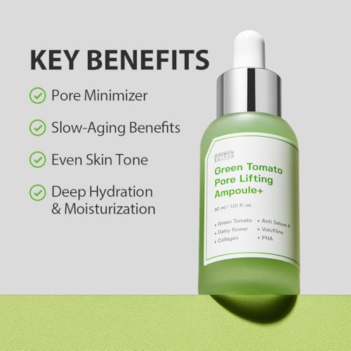 SUNGBOON EDITOR Green Tomato Pore Lifting Ampoule, Niacinamide, - Product Imagery