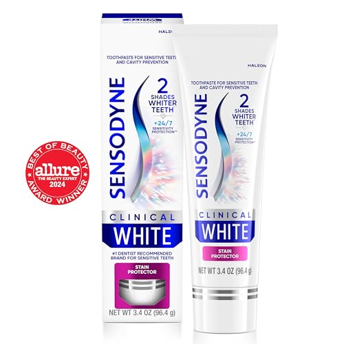 Sensodyne Clinical White Stain Protector Toothpaste, 3.4 oz - Product Imagery