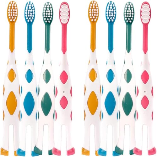 newrichbee 8 Packs Kids Toothbrush,Extra Soft Lovely Deer - Product Imagery