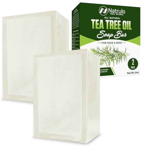 Tea Tree Oil Soap Bar for Face & Body – All Natural Remedy Skin - Product Imagery
