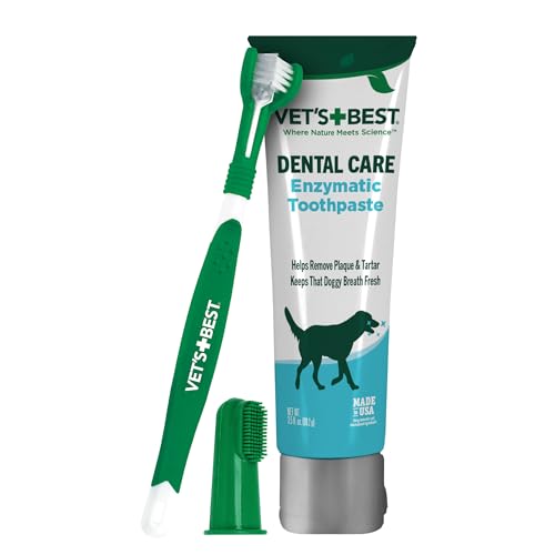 Vet's Best Dog Toothpaste & Toothbrush Dental Care Kit, With - Product Imagery