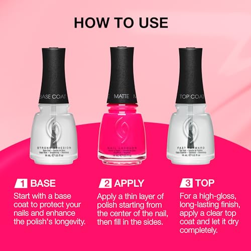 China Glaze CG Nail Polish Set – Rose Among Thorns Hot Pink Nail - Product Imagery