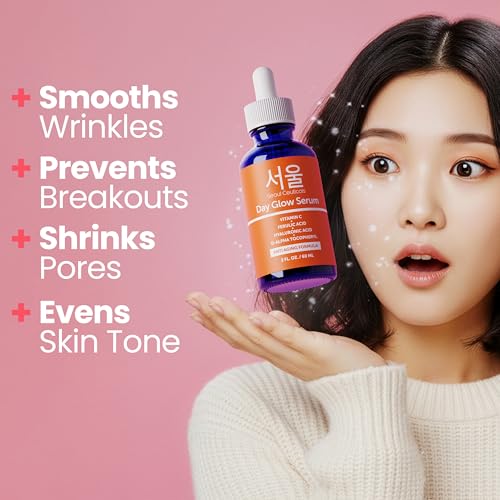SeoulCeuticals Korean Skin Care 20% Vitamin C Serum for Face + - Product Imagery