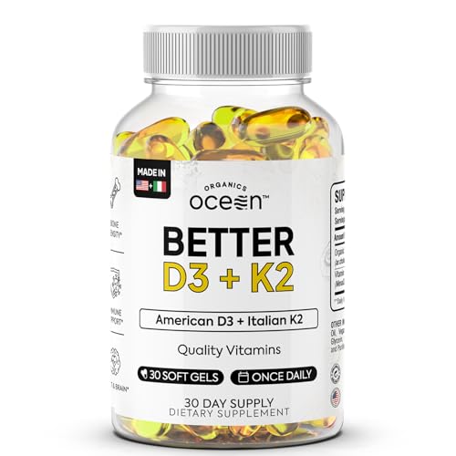 Organics Ocean Better D3 + K2-100% Organic Vitamin D3 and K2 - Product Imagery