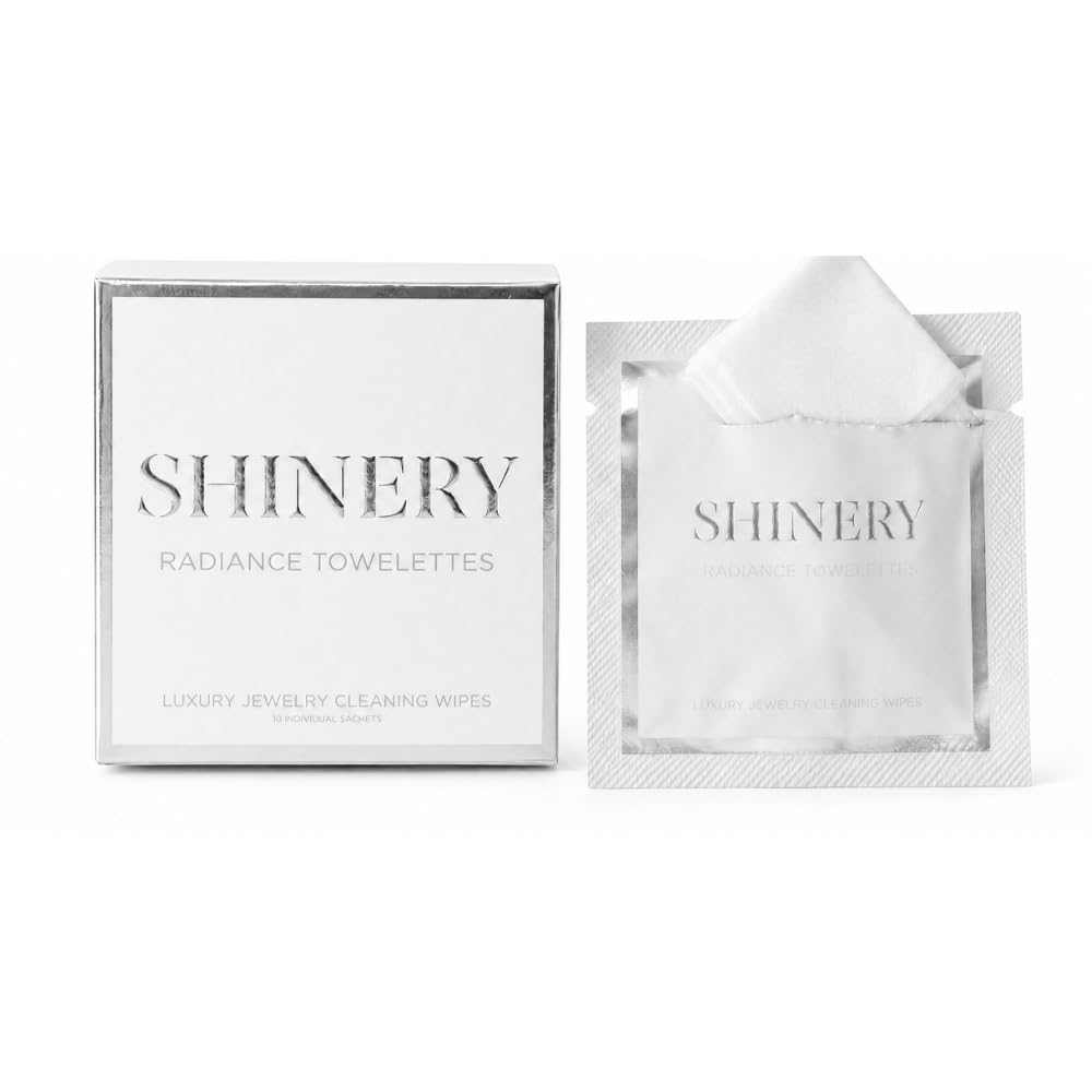 Shinery Radiance Towelettes, Jewelry Cleaning Wipes for Travel, 10 Pack