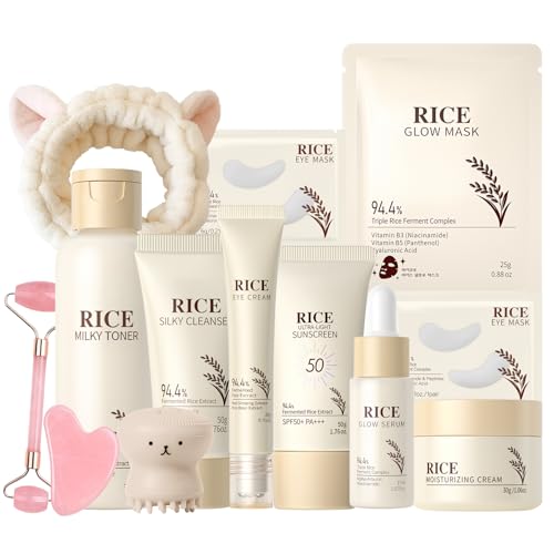 13PCS Rice Korean Skin Care Set, Korean Skincare Set, Korean - Product Imagery