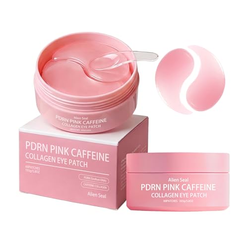 Alien Seal PDRN Pink Caffeine Collagen Eye Patch for Night CareㅣPDRN Pink Collagen Jelly Eye Mask, Dark Circles Care for