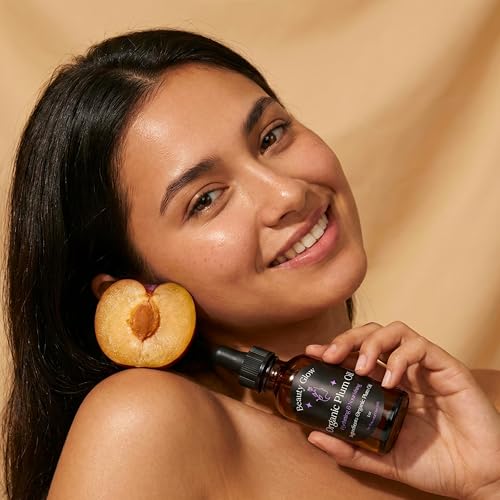 Organic Plum Oil Cold Pressed for Face Anti-Aging Facial - Product Imagery