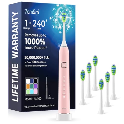 7AM2M Sonic Electric Toothbrush for Adults & Kids, One Charge - Product Imagery
