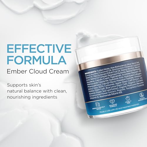 Collagen Face Cream with Stem Cells Retinol Hyaluronic Acid 1.7Oz - Product Imagery