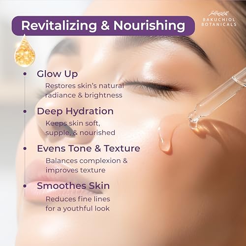 Bakuchiol Botanicals Facial Serum - Plant-Based Retinol - Evens - Product Imagery