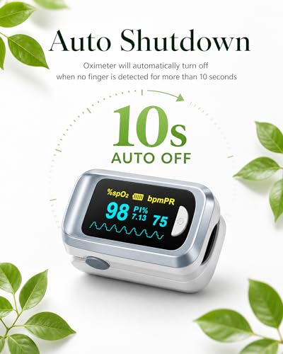 Fingertip Pulse Oximeter Blood Oxygen Saturation Monitor Pulse - Product Imagery