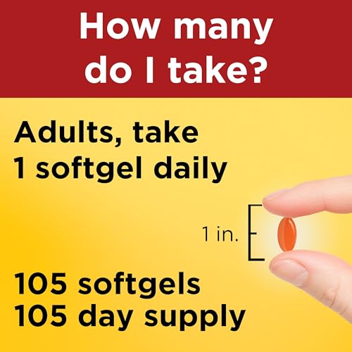 Nature Made CoQ10 200mg Softgels for Heart Health Support, 105 - Product Imagery