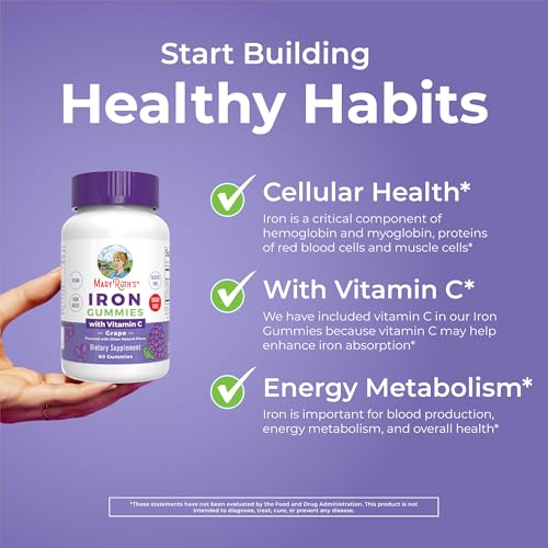 MaryRuth's Iron Gummies for 14+ with Vitamin C for Absorption | - Product Imagery