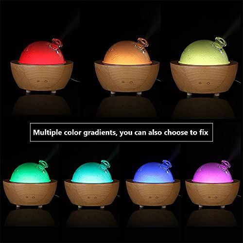 Glass Aromatherapy Essential Oil Diffuser, 200ml Natural Wood - Product Imagery