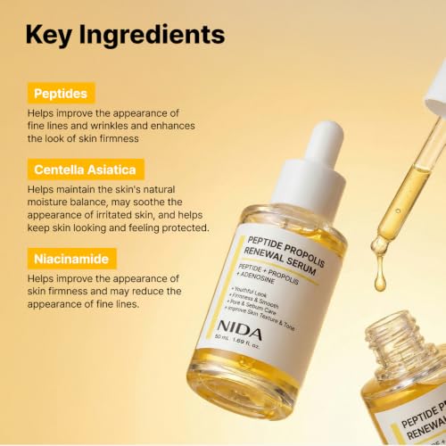 NIDA Peptide Propolis Renewal Serum | Peptide Complex, Propolis - Product Imagery