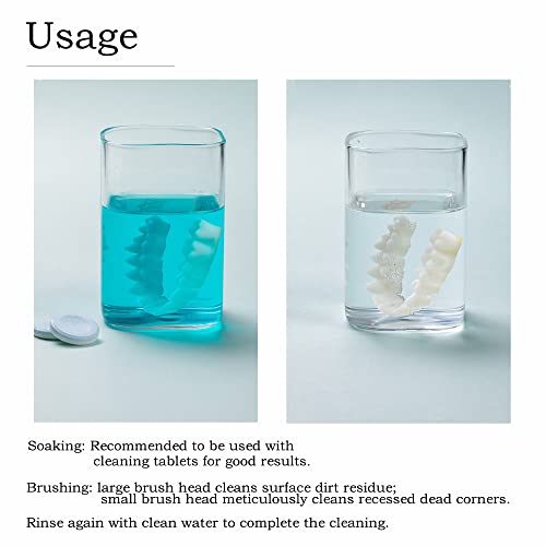 Denture Brush 4Pcs Denture Toothbrushes Double Sided Toothbrush - Product Imagery