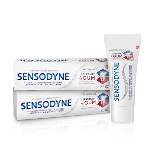 Sensodyne Sensitivity & Gum Whitening Toothpaste, 2.3 Ounces - Product Imagery