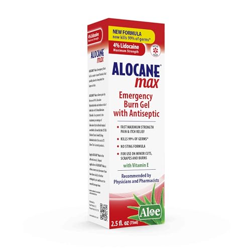 Alocane Max Emergency Burn Gel, 4% Lidocaine Hydrochloride, - Product Imagery