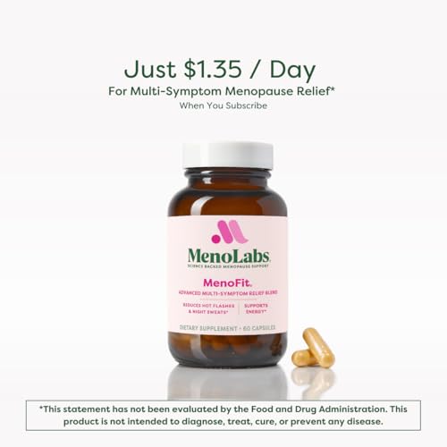 MENOLABS MenoFit, Menopause Supplements for Women - 60 Capsules - Product Imagery