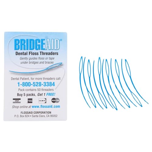 FLOSSAID BridgeAid Threaders 2 Packs of 50 (100 Threaders) - Product Imagery
