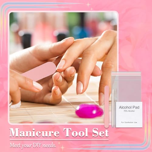 50 Set Disposable Press on Nail Tool Kit, Including 50pcs Nail - Product Imagery