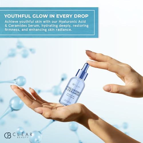 Clear Beauty Ceramide & Hyaluronic Acid Serum for Face - - Product Imagery