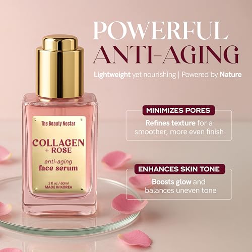 Collagen Face Serum with Rose – Firms Skin, Boosts Hydration, - Product Imagery