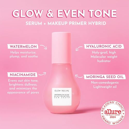 Glow Recipe Watermelon Niacinamide Dew Drops, Korean Niacinamide - Product Imagery