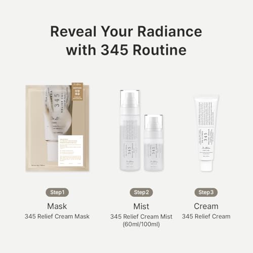 345 Relief Cream & Mist Duo, Korean Vegan Skin Care Set - Product Imagery