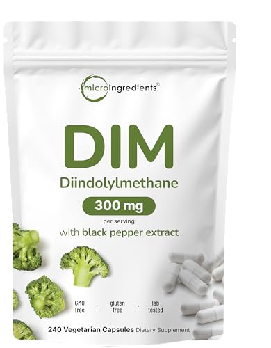 DIM Active Supplement, DIM 300mg, 240 Veggie Capsules (8-Month - Product Imagery