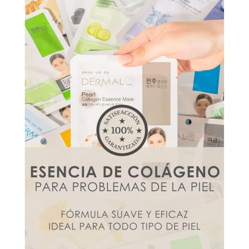 DERMAL 16 Collagen Korean Essence Sheet Mask Variety Pack, Aloe - Product Imagery