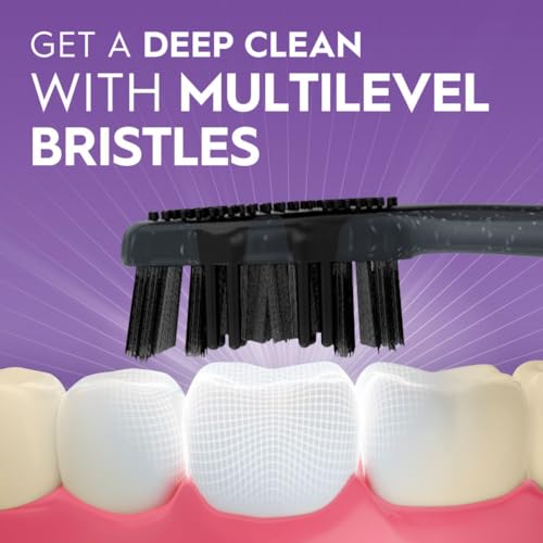 Oral-B 3D White Charcoal Manual Toothbrush, 2-Pack, Medium - Product Imagery